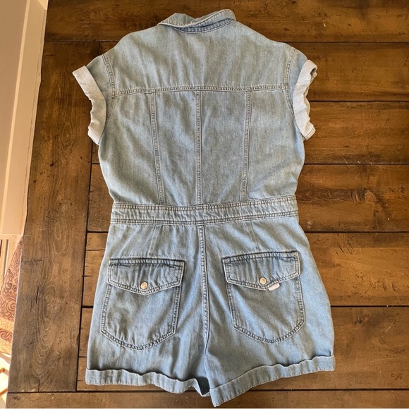 We The Free Free People Denim Utility Romper – Size Small - Picture 5 of 6